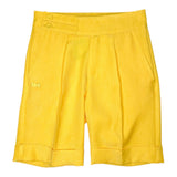 Daniele Alessandrini Bermuda Solid Color With Adjustable Waistband Yellow For Boys