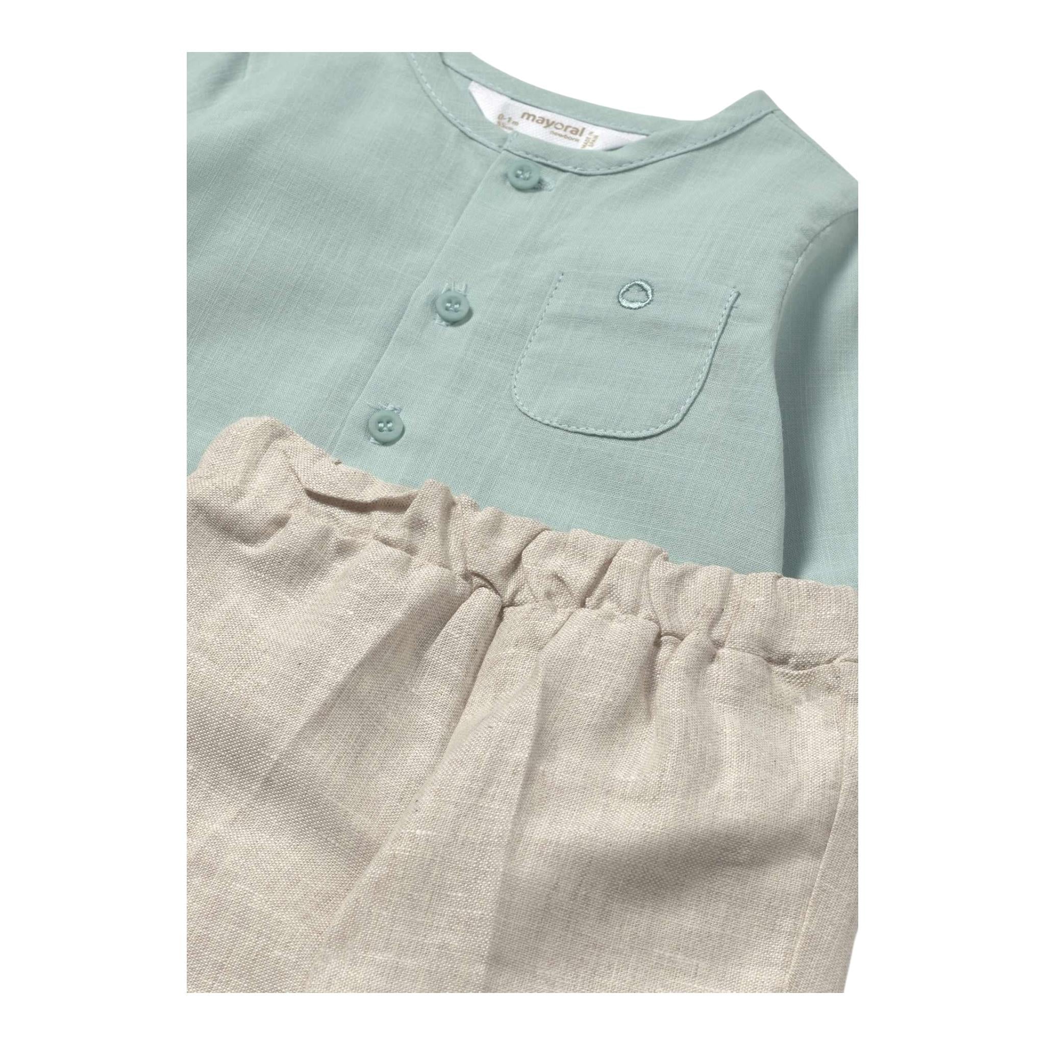 Mayoral Completo 2 Pezzi Camicia-Pantalone per Neonato 1564 VERDE MAYORAL 
