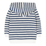 Zhoe &amp; Tobiah Two-Tone Striped Hoodie White/Blue For Boys