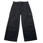 DIXIE pantalone tinta unita modello palazzo Nero per Bambina PHS8132G67 NERO DIXIE 