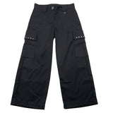 DIXIE pantalone tinta unita modello palazzo Nero per Bambina PHS8132G67 NERO DIXIE 