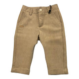 Daniele Alessandrini Plain Pants With Adjustable Waist Camel For Newborn