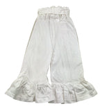 Mariuccia Plain Trousers with Belt Cream for Girls