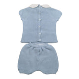 Juliana Completo 2 Pezzi T-Shirt-Culotte Tinta Unita per Neonato 25074 AZZURRO JULIANA 