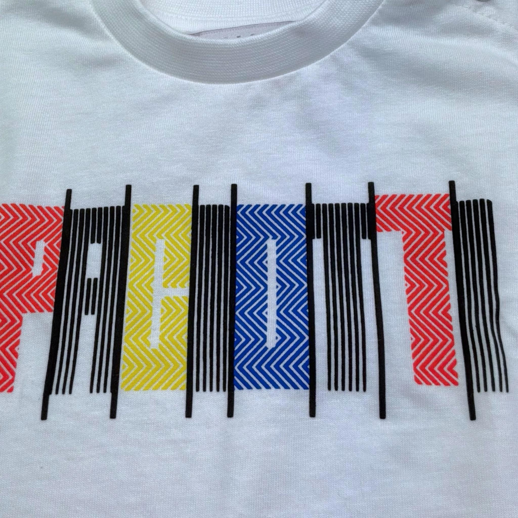 Cesare Paciotti T-Shirt Girocollo Tinta Unita con Stampa per Neonato TSP5115BX BIANCO CESARE PACIOTTI 