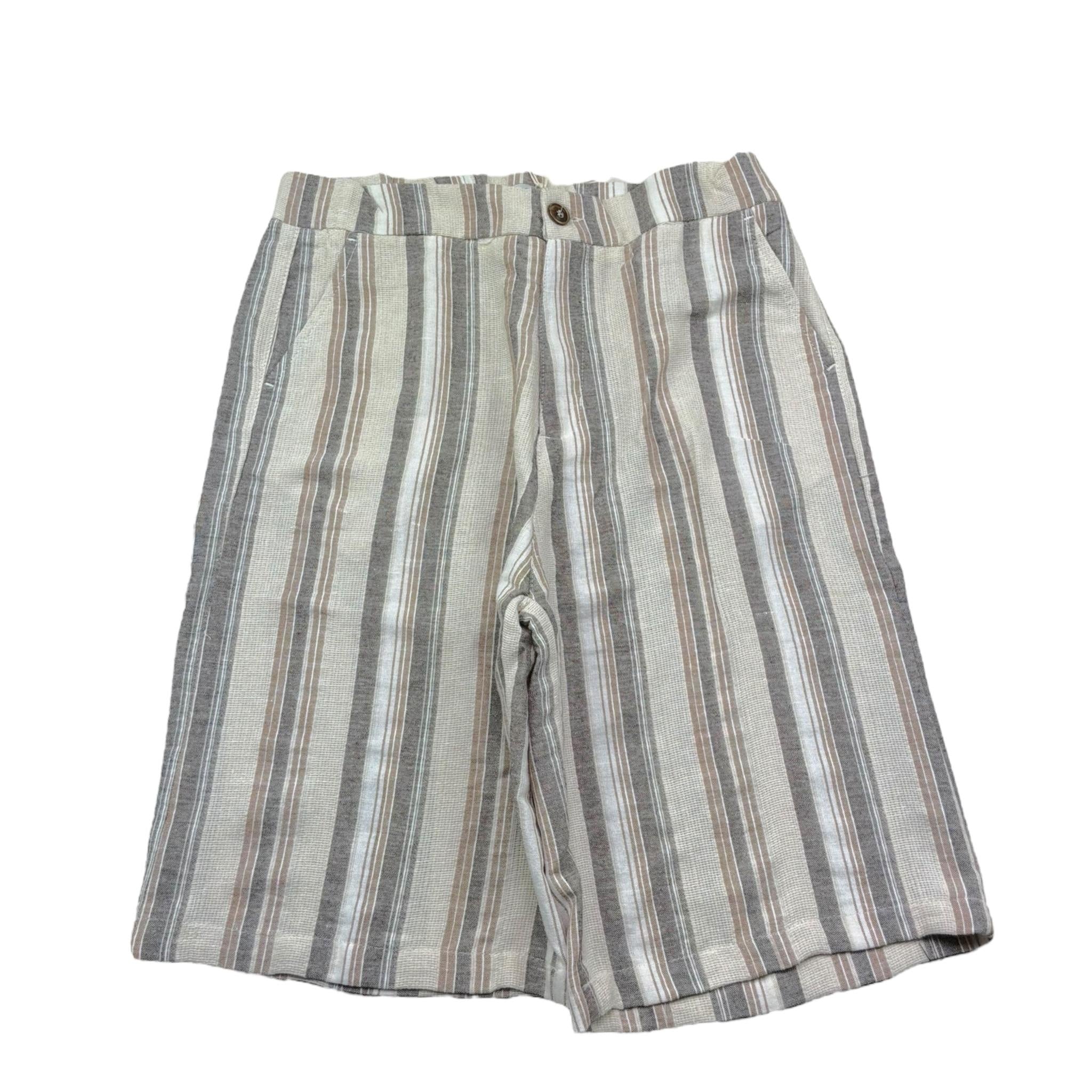 Manuel Ritz Bermuda Tinta Unita con Elastico In Vita E Fantasia A Righe per Bambino 3052 BEIGE MANUEL RITZ 