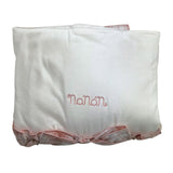 NANAN coperta bicolore con stampa scozzese Bianco/rosa per Neonata I24497R BIANCO/ROSA NANAN 