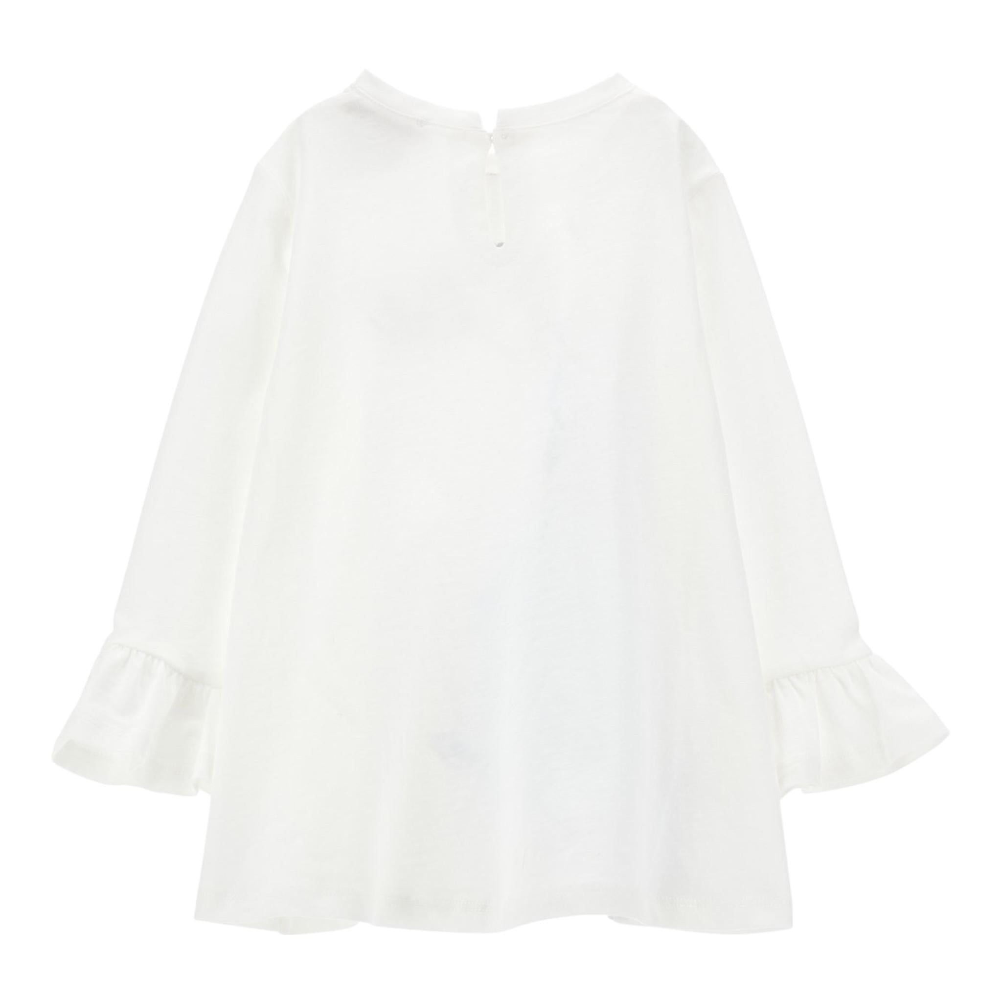 MONNALISA shirt girocollo tinta unita cn stampa frozen Bianco per Bambina 19D621 BIANCO MONNALISA 