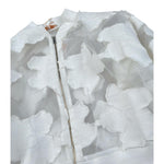 Please giubbinoTinta Unita con Zip E Ricami per Bambina JB37384G73 BIANCO PLEASE 