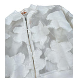 Please giubbinoTinta Unita con Zip E Ricami per Bambina JB37384G73 BIANCO PLEASE 