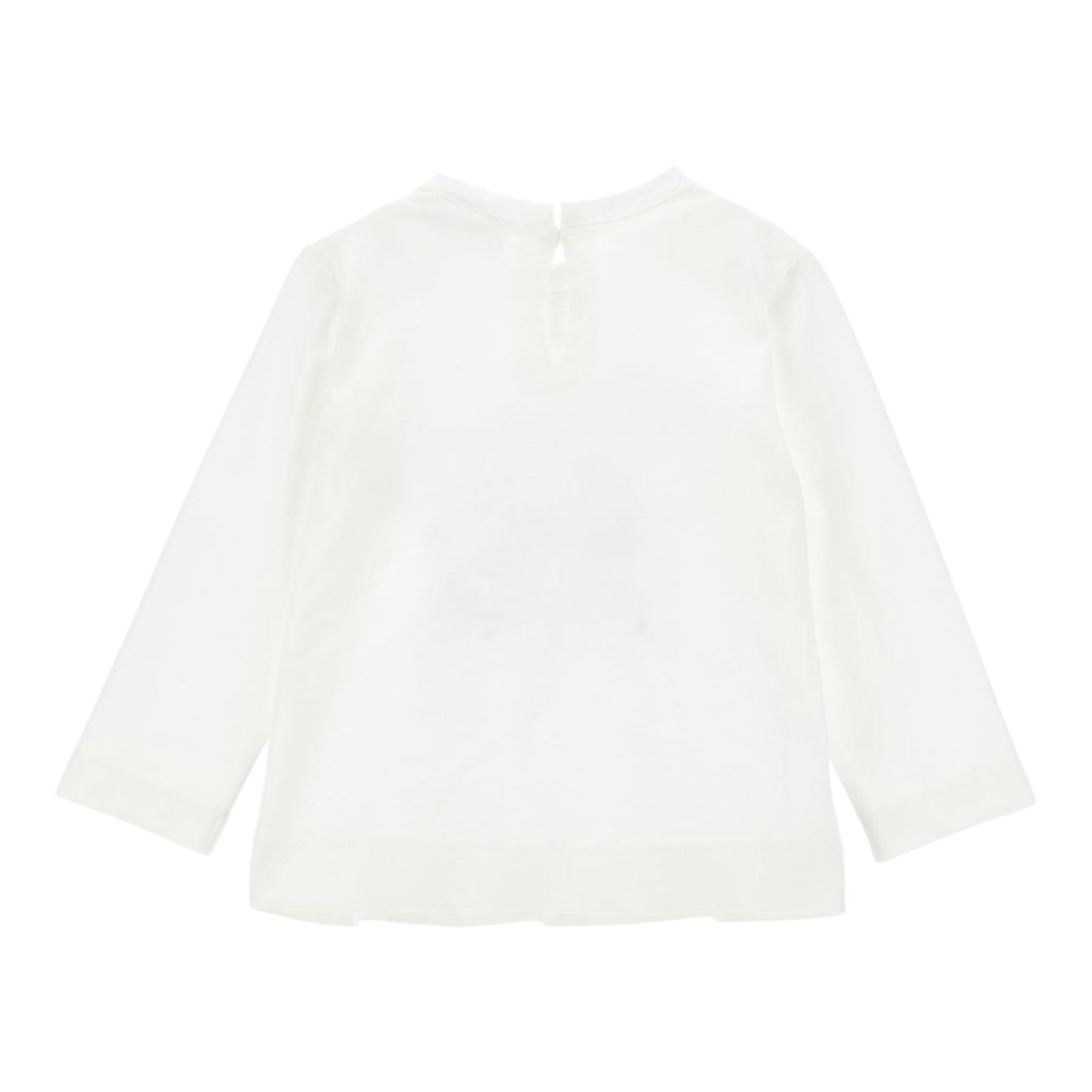 MONNALISA shirt tinta unita girocollo con stampa Bianco per Neonata 39D602 BIANCO MONNALISA 