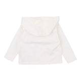 Dondup Solid Color Hoodie With Print White For Baby Girl