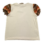 La Stupenderia T-Shirt Tinta Unita con Maniche In Contrasto per Bambina TJMG82 PANNA LA STUPENDERIA 