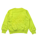 Diesel Crewneck Sweatshirt Solid Color With Neon Yellow Print For Boys
