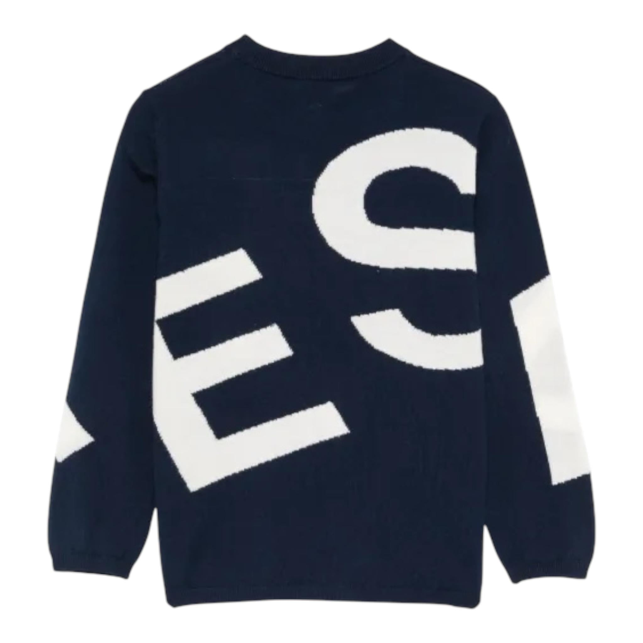 ASPESI maglia tinta unita con stampa Blu per Bambino F24034MAEM908 BLU ASPESI 