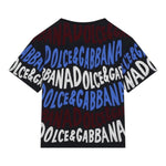 DOLCE & GABBANA t-shirt girocollo tinta unita con stampa Blu per Bambino L4JTHV BLU DOLCE & GABBANA 
