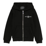 John Richmond Felpa Tinta Unita con Zip E Cappuccio per Neonato RBP25004FEX NERO JOHN RICHMOND 