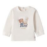 MINI BANDA shirt girocollo tinta unita con stampa Bianco per Neonato 3A615 BIANCO MINI BANDA 