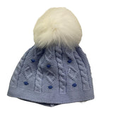 MARLU' cappello tinta unita con pon pon Azzurro per Neonato IG5271 AZZURRO MARLU' 