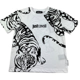 Just Cavalli T-Shirt Girocollo Tinta Unita con Stampe per Bambino JBP26161TS BIANCO JUST CAVALLI 