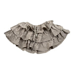 Dou Dou Gonna Tinta Unita con Balze E Elastico In Vita per Bambina DW7A71 SABBIA DOU DOU 