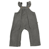 PETIT INDI salopette tinta unita Grigio per Neonata AW24B2311 GRIGIO PETIT INDI 