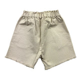 Zhoe &amp; Tobiah Solid Color Striped Elastic Waist Shorts Beige For Girls