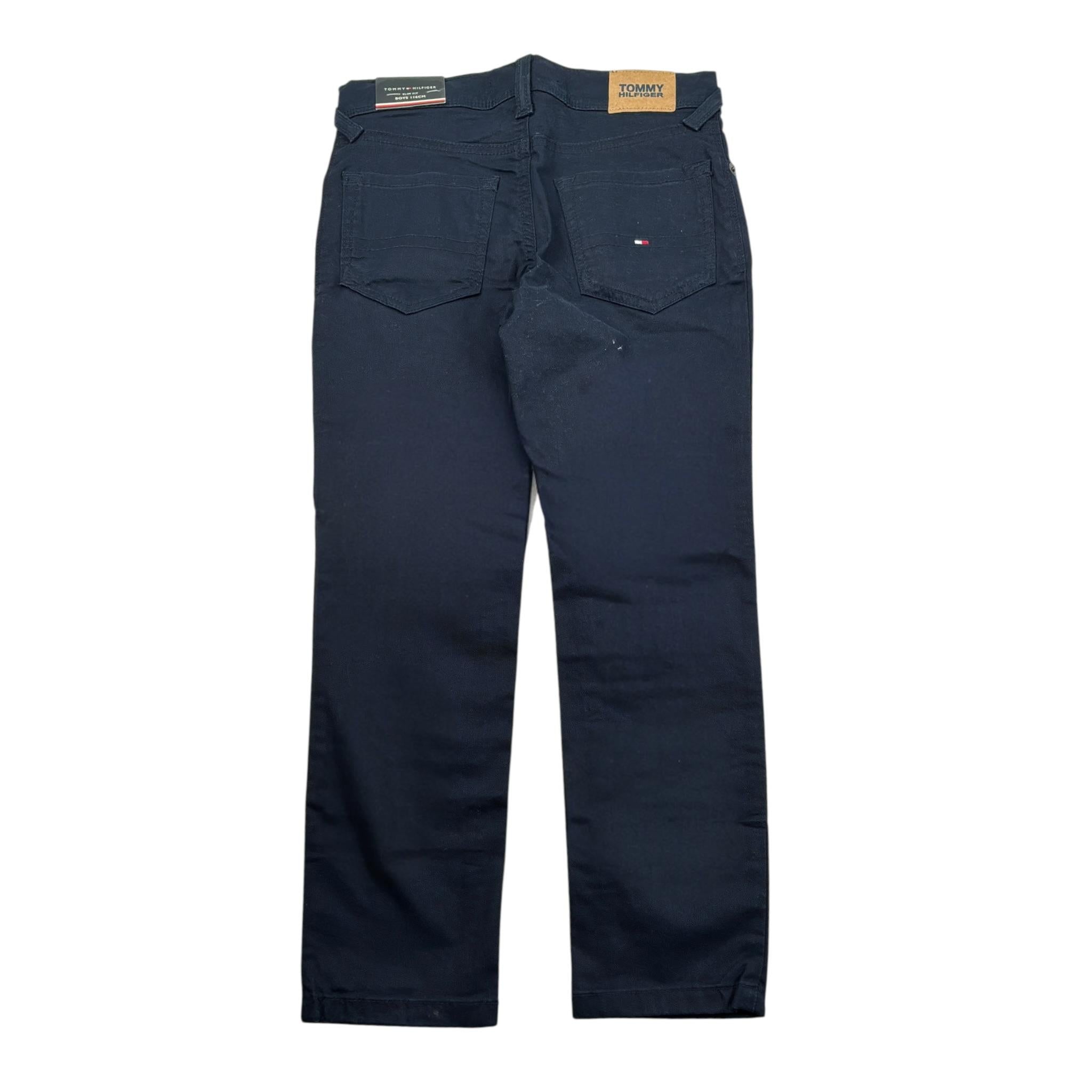 Tommy Hilfiger Pantalone tinta unita 5 Tasche Blu per Bambino KB0KB08470T BLU TOMMY HILFIGER 