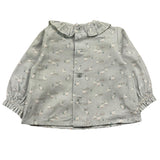 PAZ RODRIGUEZ camicia manica lunga tinta unita cn stampa Azzurro per Neonata 006151023 AZZURRO PAZ RODRIGUEZ 