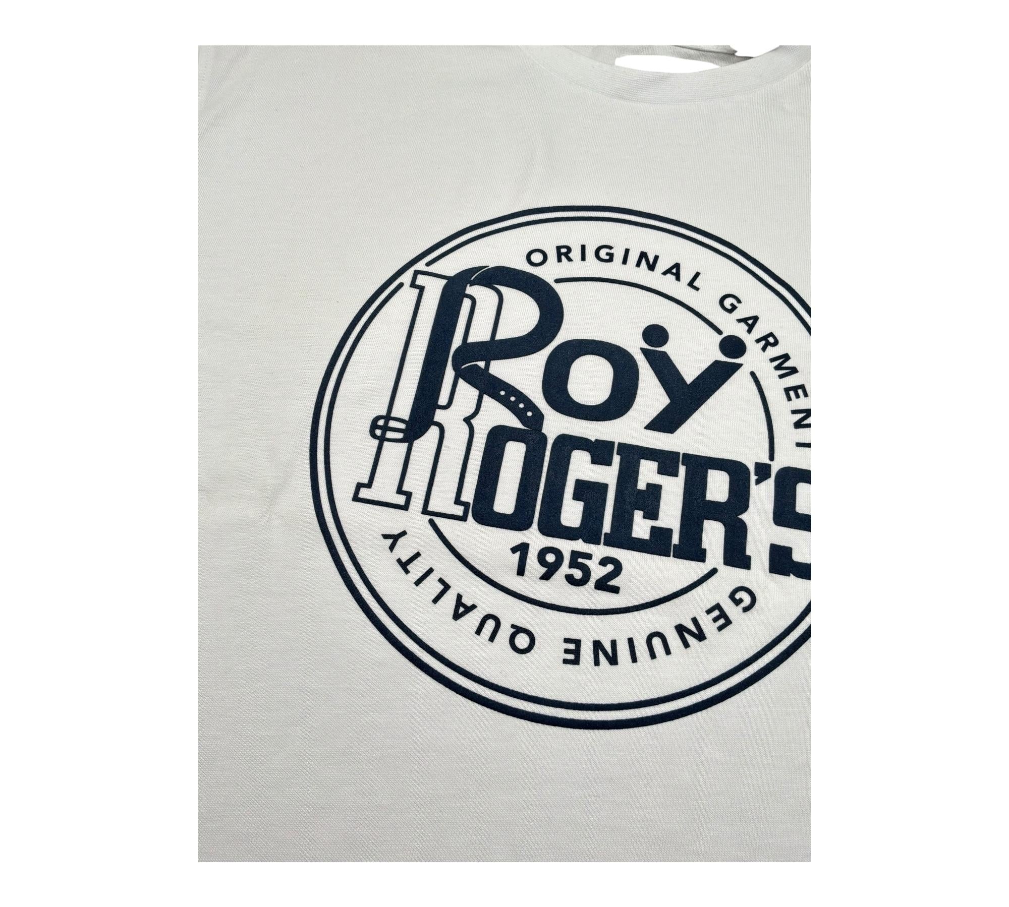 Roy Roger'S T-Shirt Girocollo Tinta Unita con Stampa per Bambino RB125 BIANCO ROY ROGER'S 