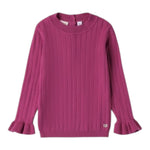 SARABANDA maglia girocollo tinta unita Glicine per Neonata 0A297 GLICINE SARABANDA 