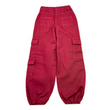 NAICE pantalone tinta unita con girovita regolabile Bordeaux per Bambina 27242 BORDEAUX NAICE 