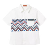 Missoni Shirt Half Sleeve Solid Color White For Boys