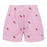 Saint Barth Short Bicolore con Fantasia A Righe per Bambina MEA001 BIANCO/ROSA SAINT BARTH 