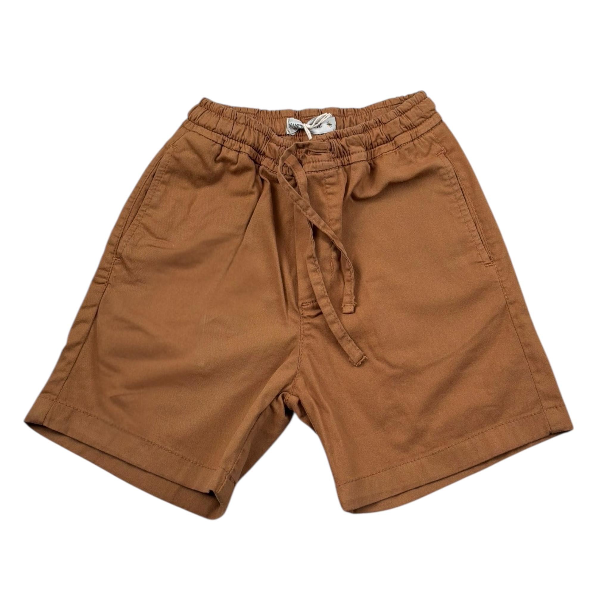 Manuel Ritz Bermuda Tinta Unita con Elastico In Vita per Bambino MR3017JXX MARRONE MANUEL RITZ 