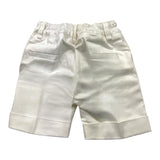 Emanuel Pris Solid Color Bermuda Shorts With Elastic Waist White For Newborn