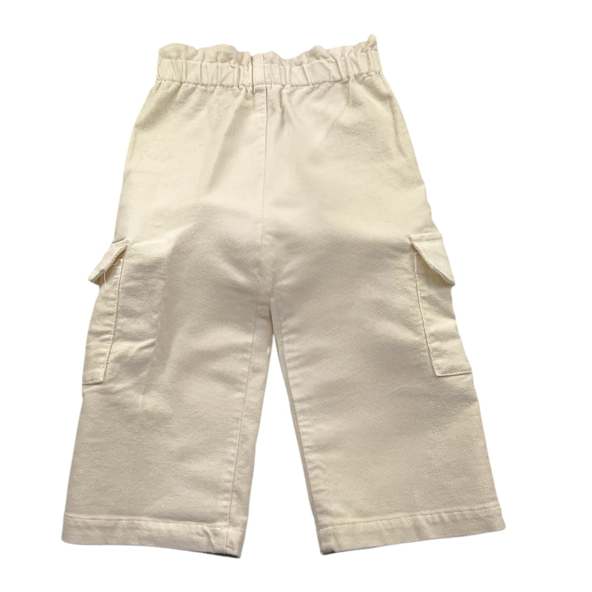 ZHOE & TOBIAH pantalone tinta unita con tasconi e elastico in vita Panna per Neonata PJK15 PANNA ZHOE & TOBIAH 