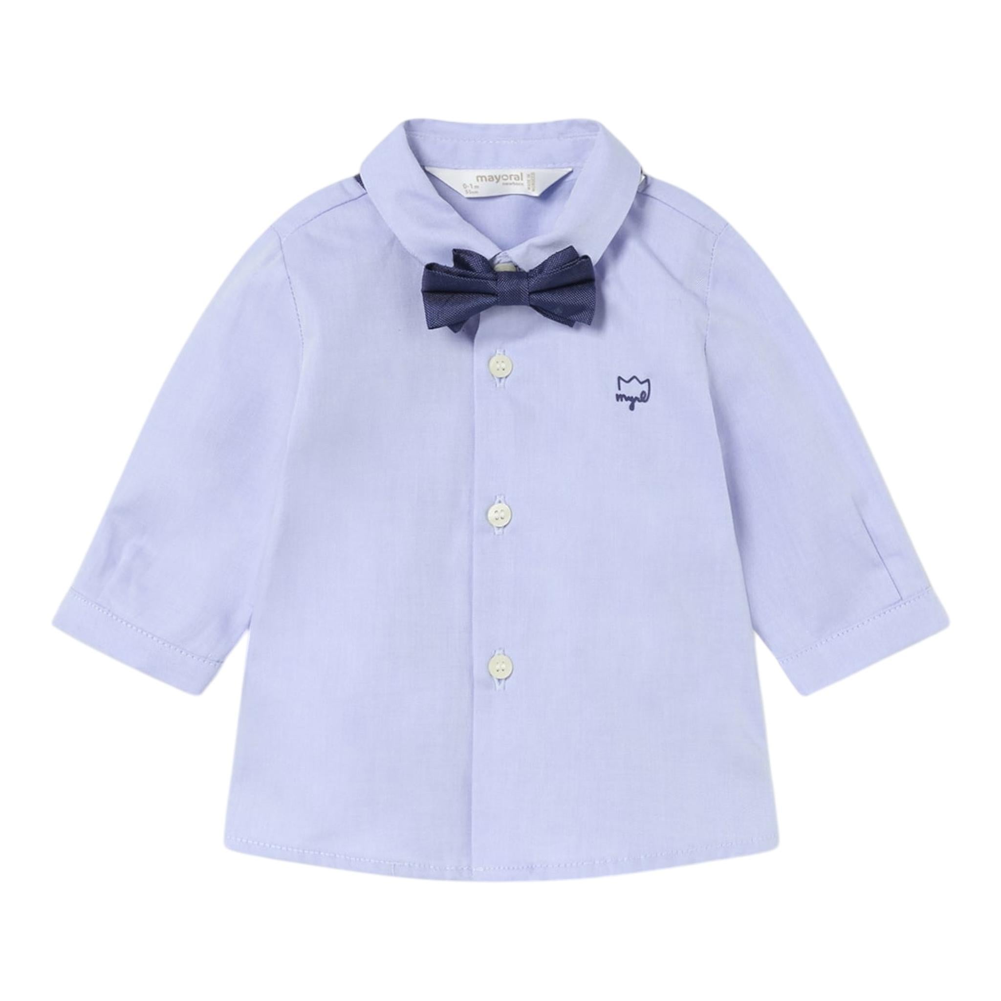 MAYORAL camicia tinta unita con papillons Azzurro per Neonato 2180X AZZURRO MAYORAL 
