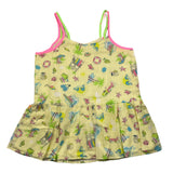 Billieblush Plain Printed Yellow Strapless Shirt For Girls