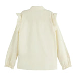 Scotch & Shrunk Camicia Tinta Unita con Ricami per Bambina 179329 AVORIO SCOTCH & SHRUNK 