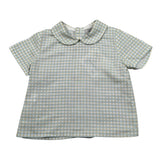 Pangasa Camicia Tinta Unita con Fantasia A Quadri per Neonato 2582303 BIANCO PANGASA 