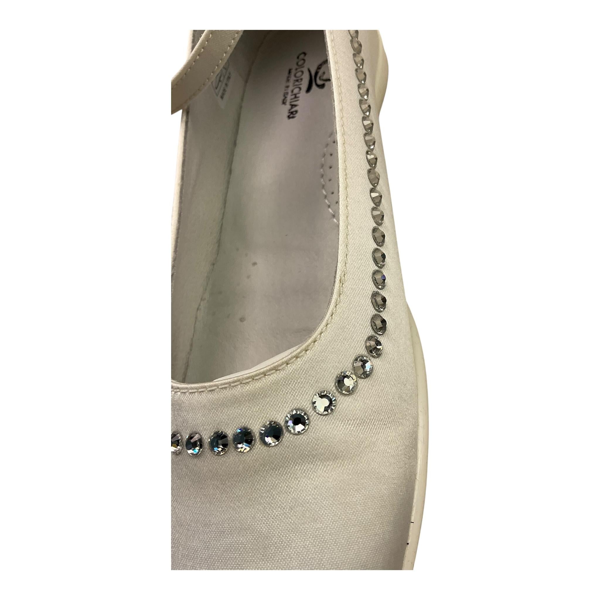 Colori Chiari Ballerine Tinta Unita con Fibia E Strass per Bambina FJ951461 BIANCO COLORI CHIARI 