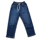 NEVER TOO jeans tinta unita con elastico in vita Blu per Bambino NT2162B BLU NEVER TOO 