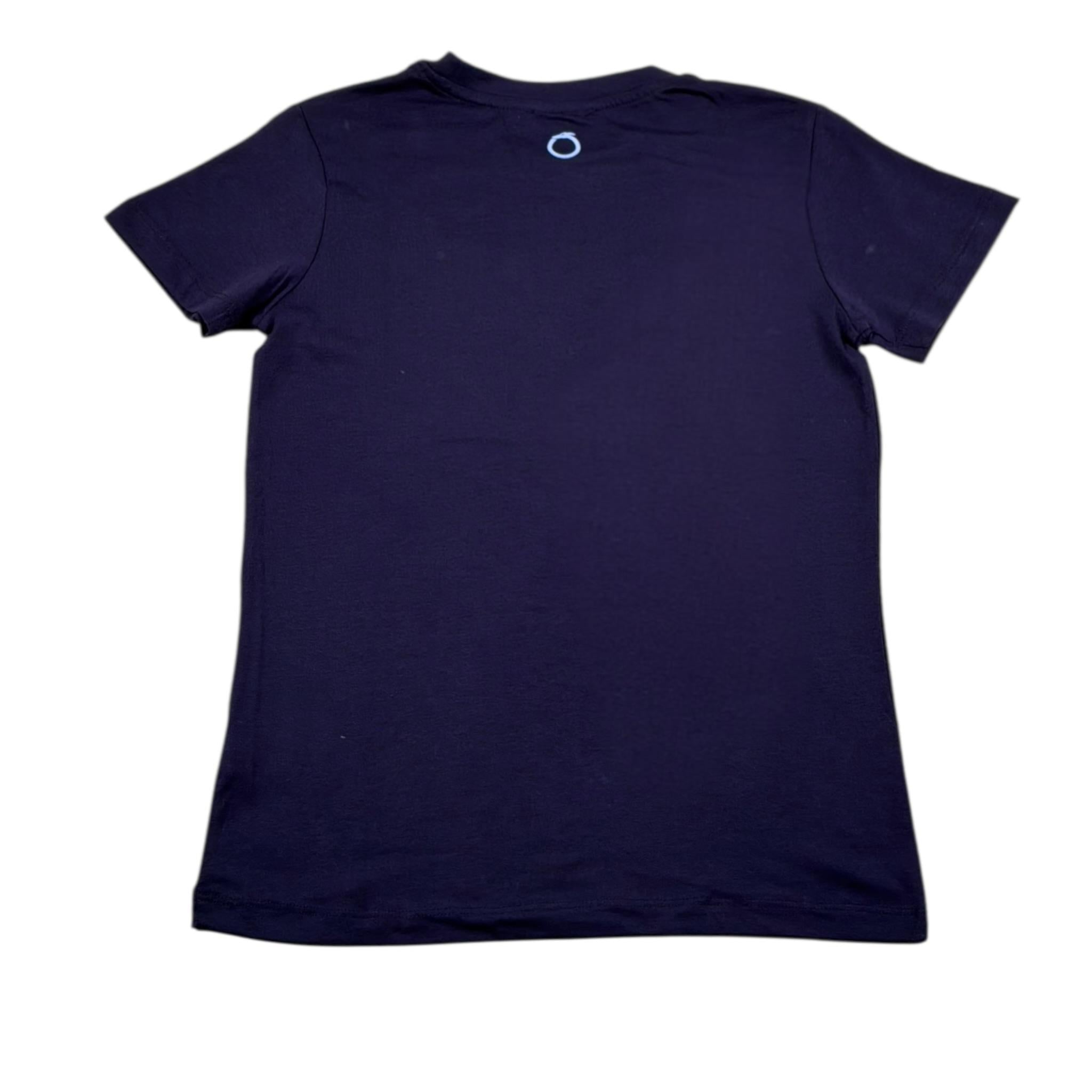 Trussardi T-Shirt Girocollo Tinta Unita con Stampa per Bambino TBP25003TS BLU TRUSSARDI 