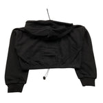 REFRIGIWEAR felpa chiusa cn cappuccio tinta unit modell crop Nero per Bambina RWG911 NERO REFRIGIWEAR 