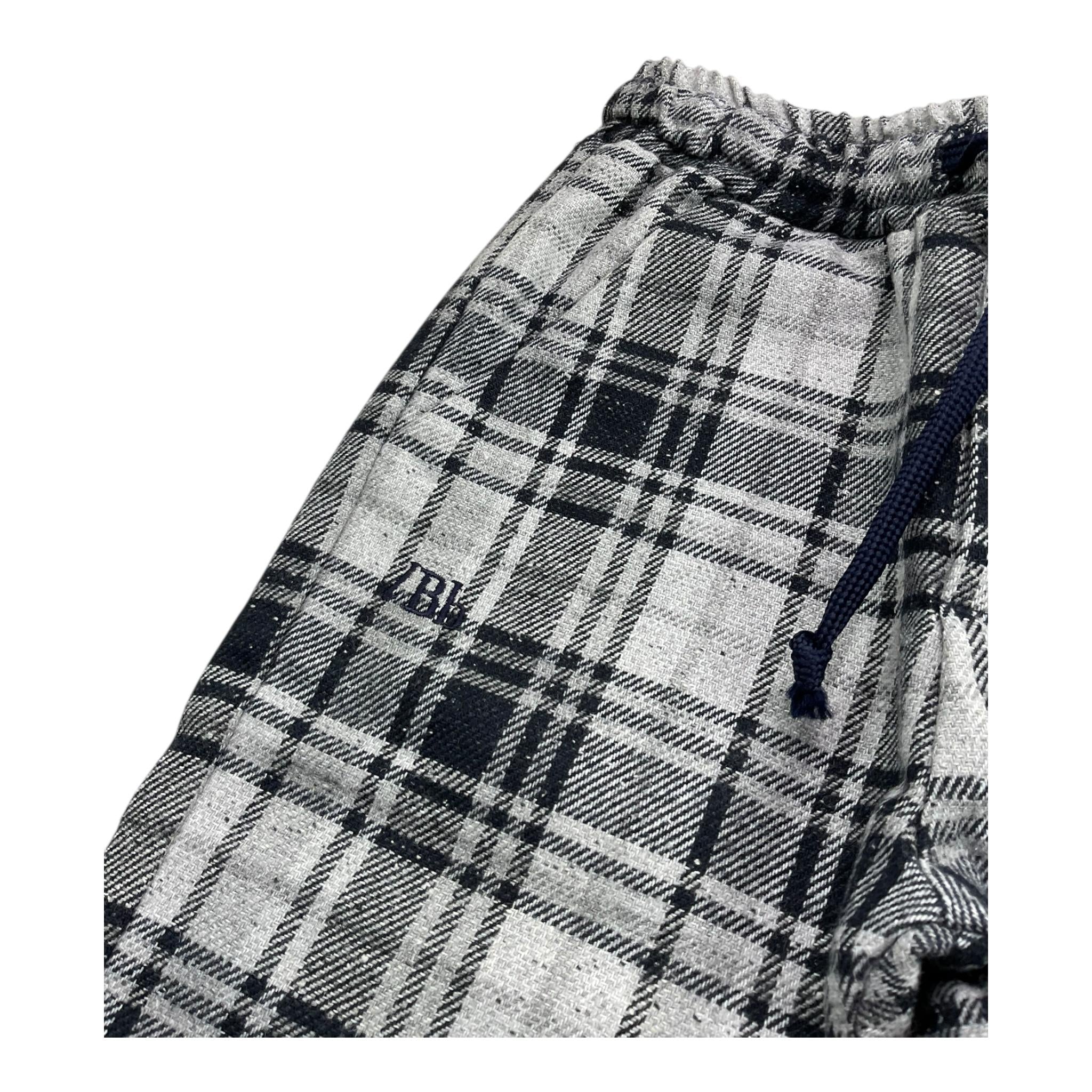 LE BEBE' pantalone tinta unita con fantasia a quadri Grigio per Neonato LBB4398 GRIGIO LE BEBE' 