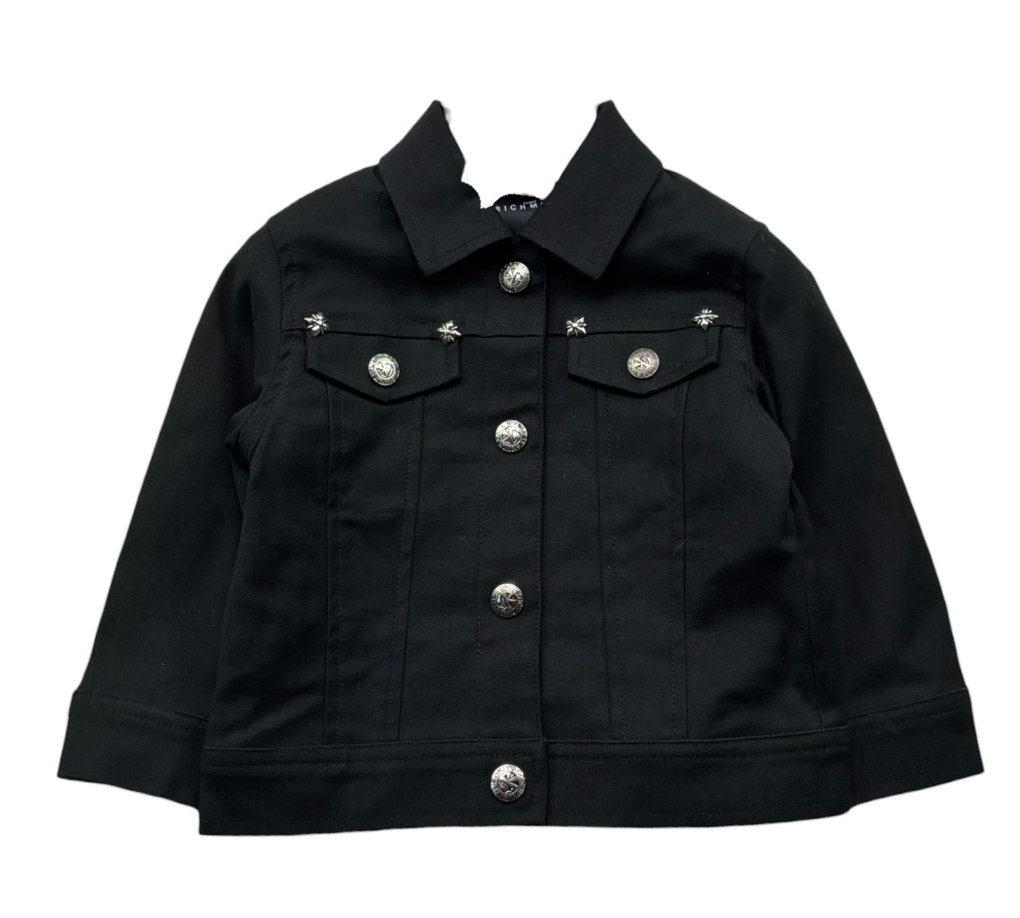 John Richmond Giubbino In Denim Tinta Unita per Neonato RIP26062GB NERO JOHN RICHMOND 