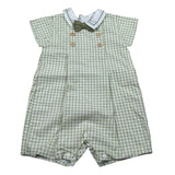 Marlu' Pagliaccetto Mezza Manica Fantasia Quadretti per Neonato EB6221 VERDE MARLU' 