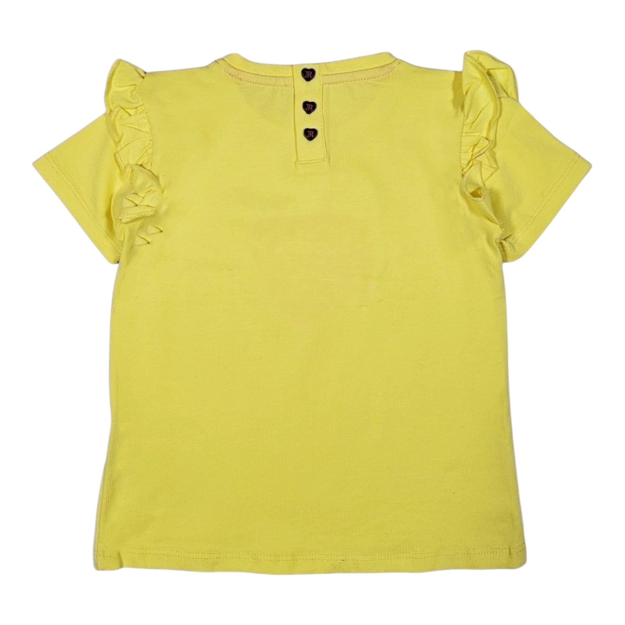 John Richmond T-Shirt Girocollo Tinta Unita con Stampa per Neonata RISP24037TS GIALLO JOHN RICHMOND 