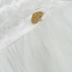 Le Bebe' Abito Cerimonia Tinta Unita con Tulle per Neonata LBG3930 BIANCO LE BEBE' 